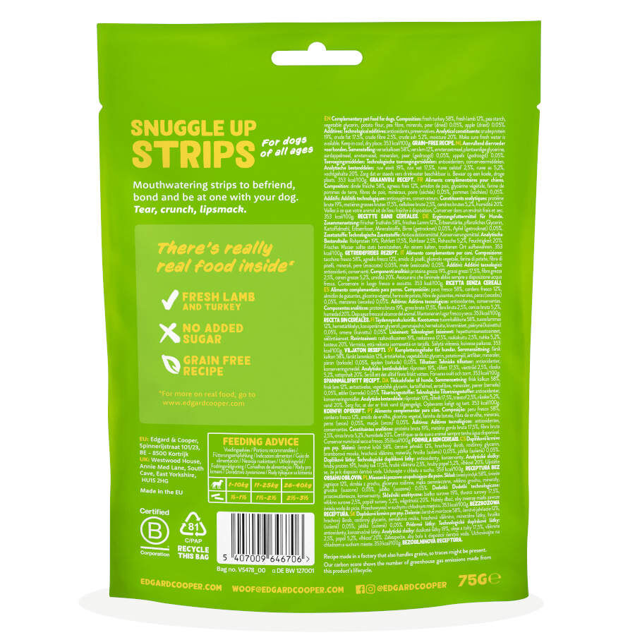 75 g Edgard y Cooper Tiras de Borrego e Peru para c&atilde;es, , large Imagem n&uacute;mero 7